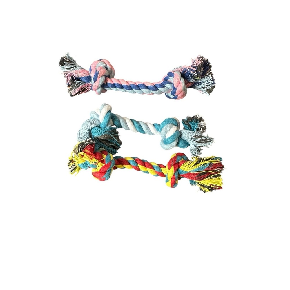 NEW lot of 3 dog rope toys‎ 6 inches in length